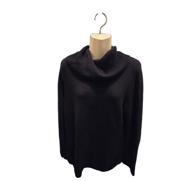 Talbots Classic Black Cowl Neck Sweater - Picture 4 of 5